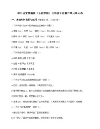 初中 语文  统编版五四学制 七年级下册 第六单元 单元卷及分析