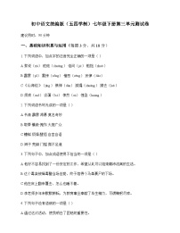 初中 语文  统编版五四学制 七年级下册 第三单元 测试卷及深度解析