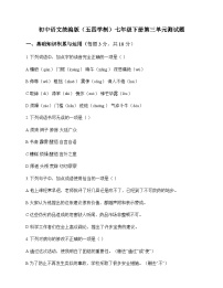 初中 语文 统编版五四学制 七年级下册 第三单元 测试题及答案