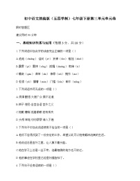 初中 语文  统编版五四学制 七年级下册 第三单元 单元卷及全面解读