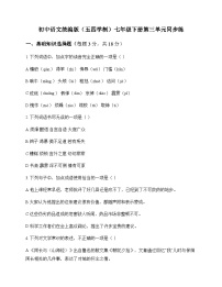 初中 语文  统编版五四学制 七年级下册 第三单元 同步练及深度剖析