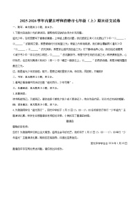 2025-2026学年内蒙古呼和浩特市七年级（上）期末语文试卷-自定义类型