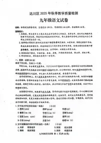 四川省达州市达川区2025-2026学年九年级上学期1月期末语文试题（无答案）