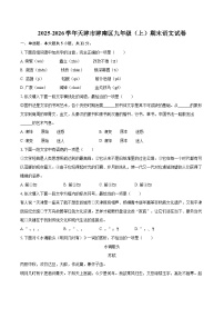 2025-2026学年天津市津南区九年级(上)期末语文试卷-自定义类型