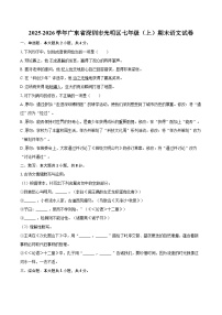 2025-2026学年广东省深圳市光明区七年级（上）期末语文试卷-自定义类型
