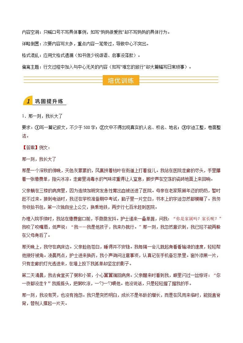寒假作业10 写作(巩固培优)(解析版)第2页