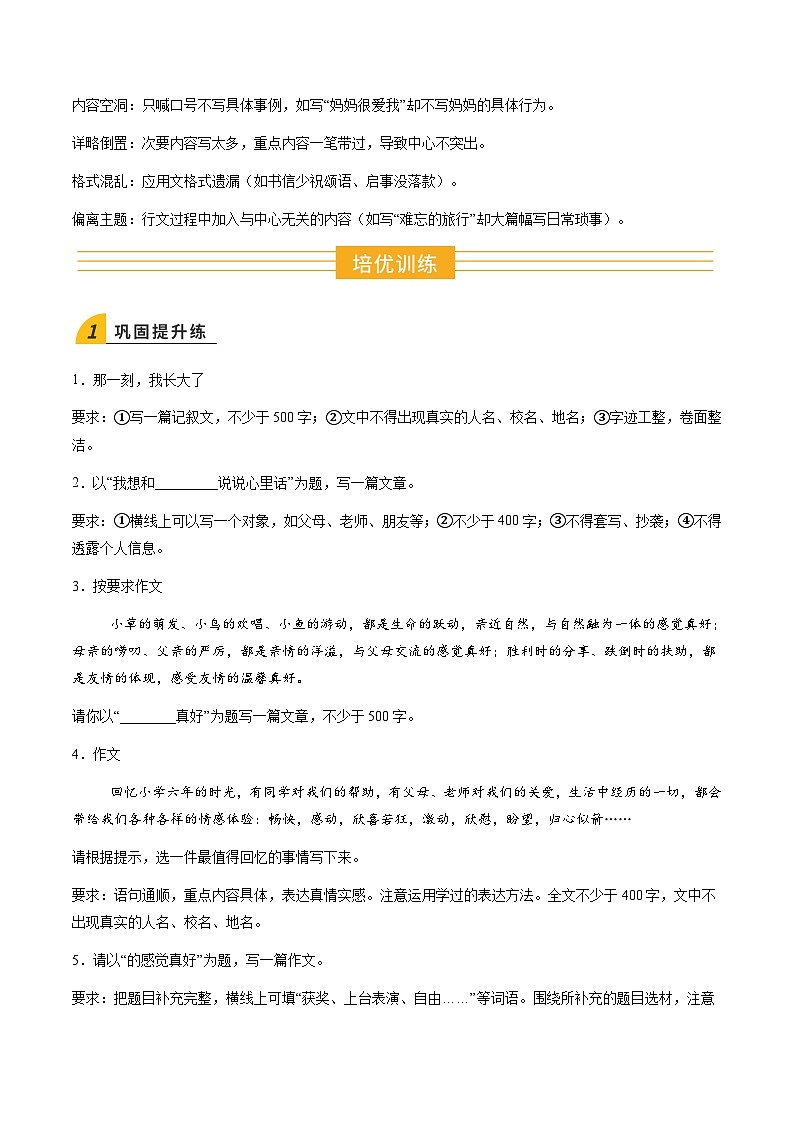 寒假作业10 写作(巩固培优)(原卷版)第2页