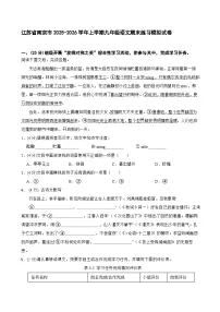 江苏省南京市2025-2026学年上学期九年级语文期末练习模拟试卷