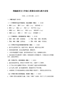 统编版语文八年级上册期末巩固与练习试卷