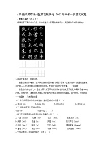 甘肃省武威市凉州区西营镇联考2025年中考一模语文试卷（学生版）