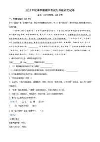 湖南省怀化市2025-2026学年九年级上学期期中语文试题（含答案）（含解析）