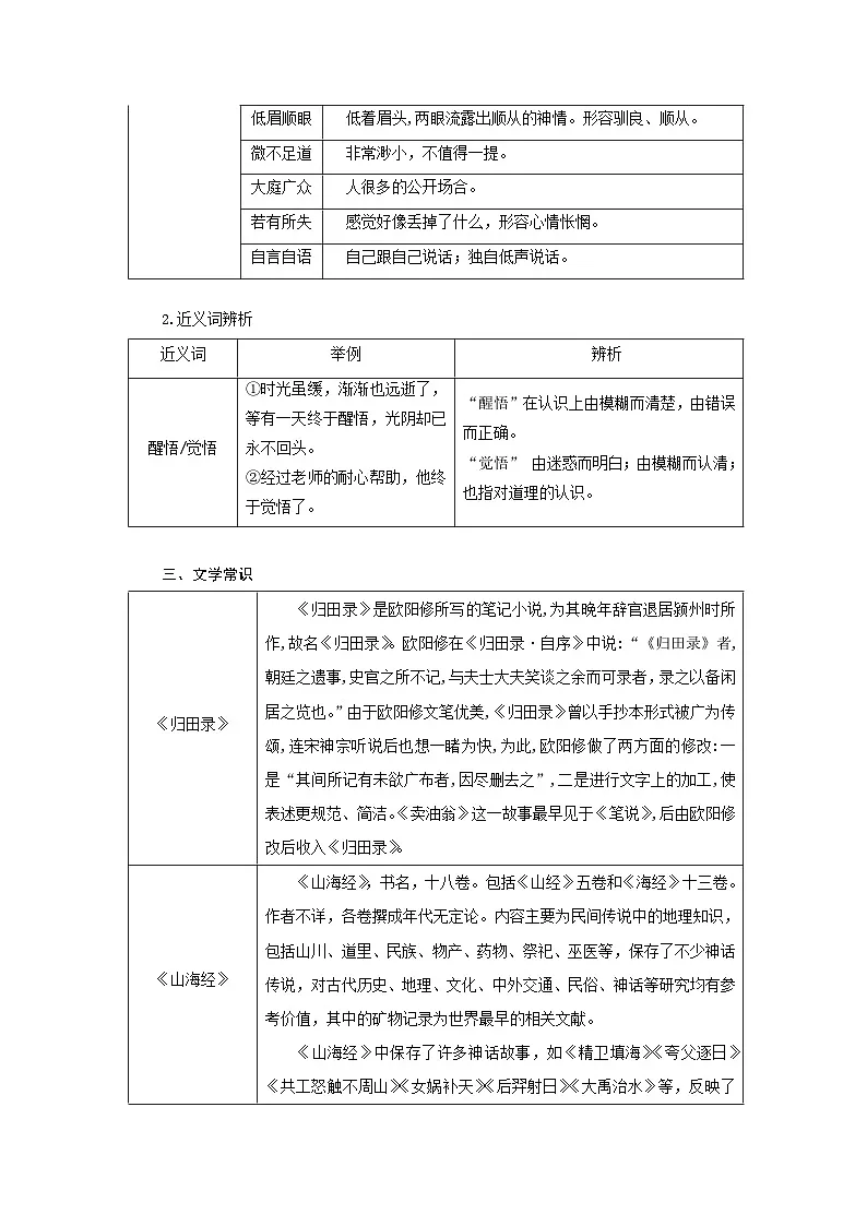 第三单元(单元知识清单)-人教版(2024)语文 七年级下册第3页