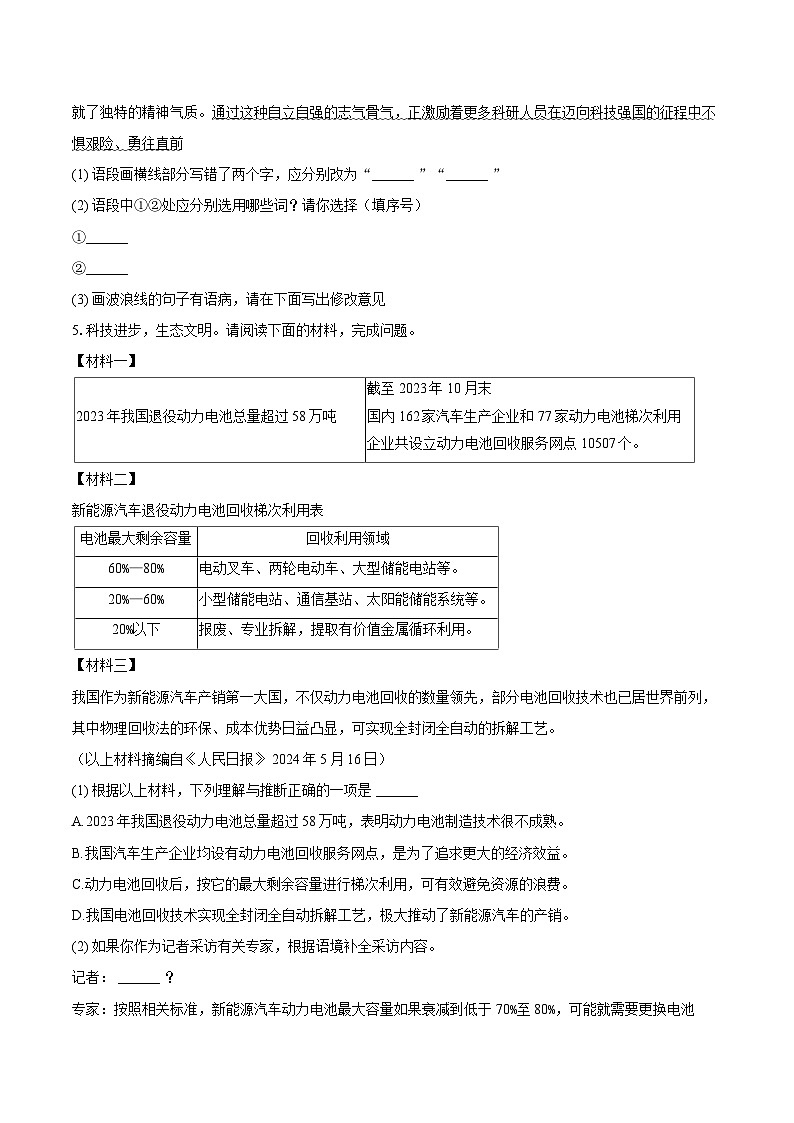 2025-2026学年湖南省岳阳市岳阳县九年级(上)期末语文试卷-自定义类型第2页