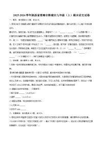 2025-2026学年陕西省渭南市韩城市九年级（上）期末语文试卷-自定义类型