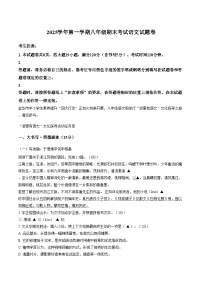 浙江省永康市2025—2026学年第一学期八年级期末语文试卷（文字版，含答案）