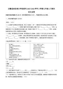 安徽岳西县部分学校联考2025-2026学年上学期九年级2月期末语文试卷含答案
