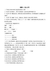 人教部编版(2024)七年级下册(2024)老山界同步练习题