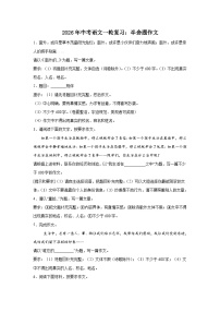 半命题作文-2026年中考语文一轮复习讲练(全国通用）附答案解析