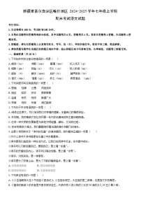 2024-2025学年新疆维吾尔自治区喀什地区七年级上学期期末考试语文试卷（学生版）