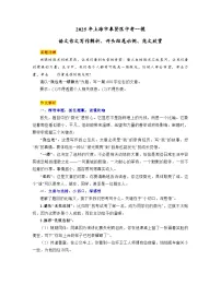 2025年上海市奉贤区中考语文一模“我也是一缕微光”作文写作解析、开头结尾示例、范文欣赏讲练