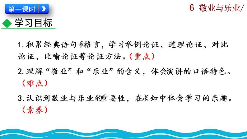 部编版语文九年级上册:7《敬业与乐业》课件03