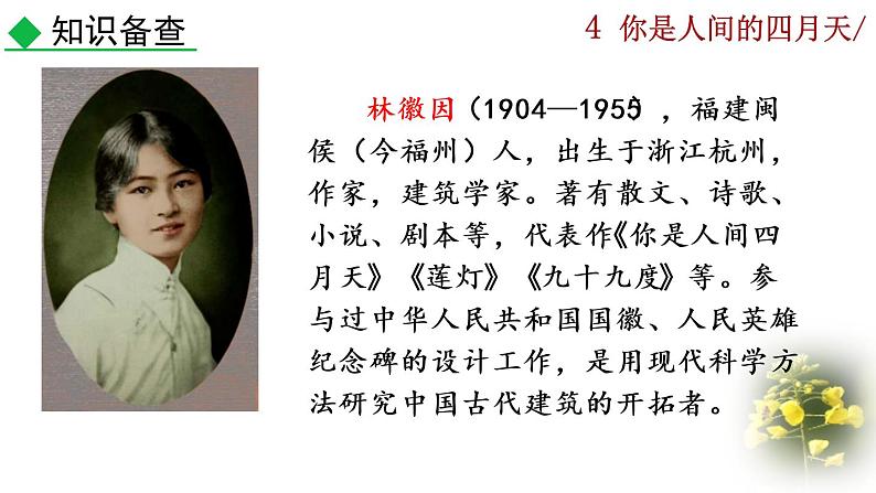 部编版语文九年级上册:5《你是人间的四月天》课件+音频素材04