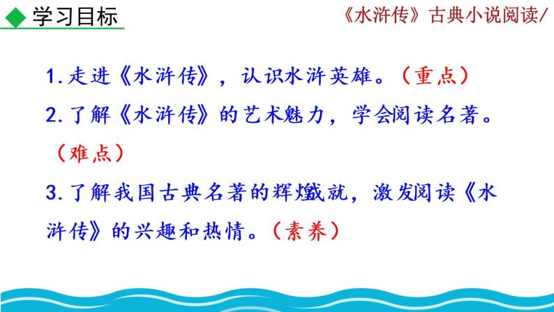 部编版语文九年级上册：名著导读 《水浒传》古典小说的阅读.课件02