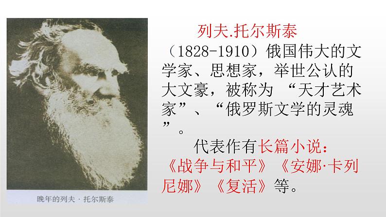 人教部编版八年级语文上册8列夫 ·托尔斯泰 课件02