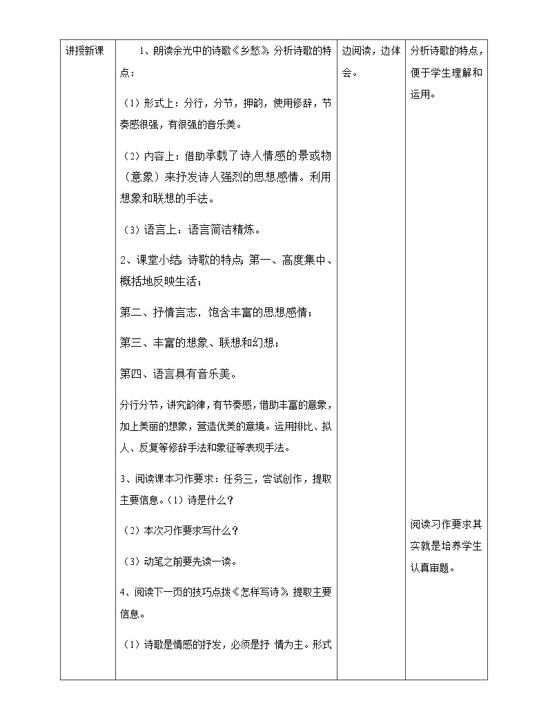 部编版语文九年级(上)习作一:《尝试创作》教学设计02