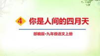 初中语文人教部编版九年级上册4 你是人间的四月天评优课ppt课件