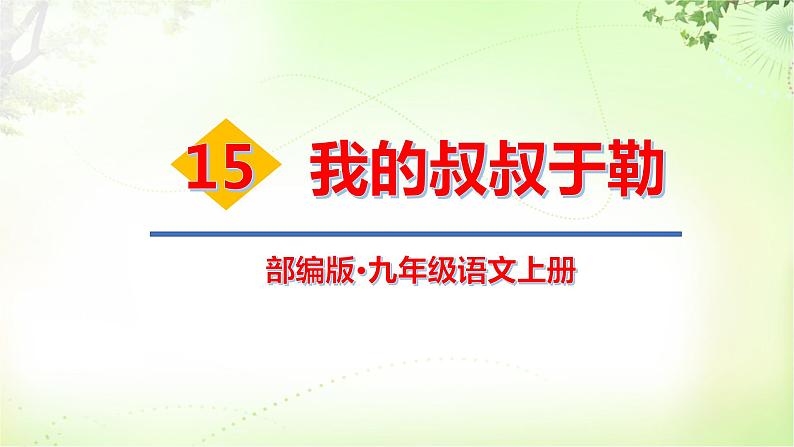 16 我的叔叔于勒 PPT课件_九上语文01
