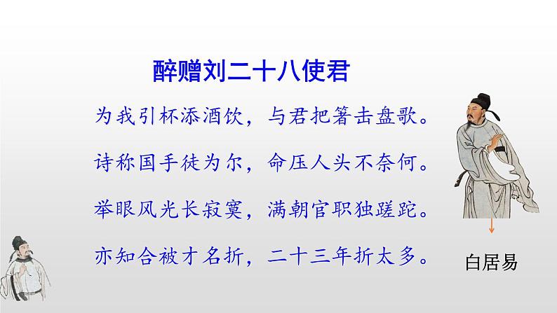 人教部编版九年级上册 13《诗词三首》之《酬乐天扬州初逢席上见赠》(21张ppt)课件04