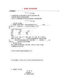 初中语文人教部编版九年级下册1 祖国啊,我亲爱的祖国学案及答案
