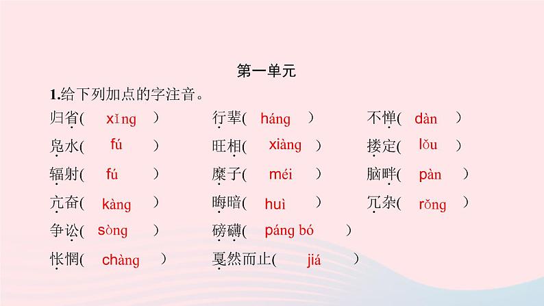 八年级语文下册期末专题复习一语音与汉字习题课件新人教版02