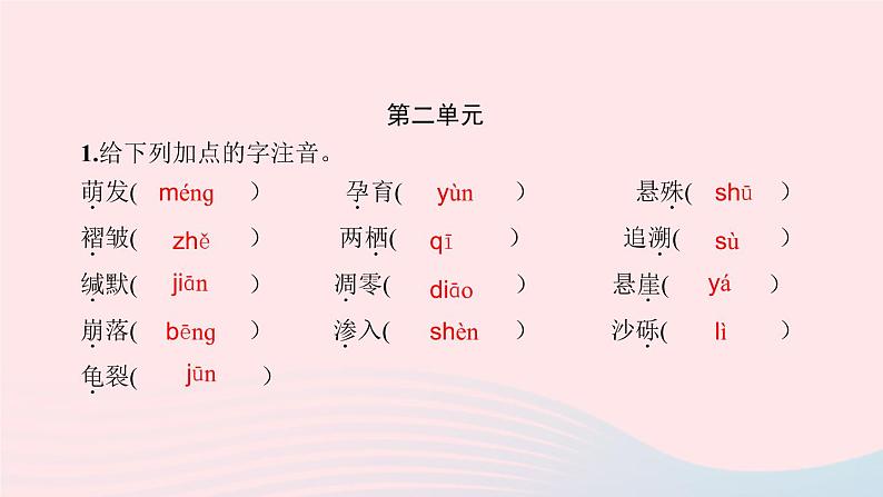 八年级语文下册期末专题复习一语音与汉字习题课件新人教版07