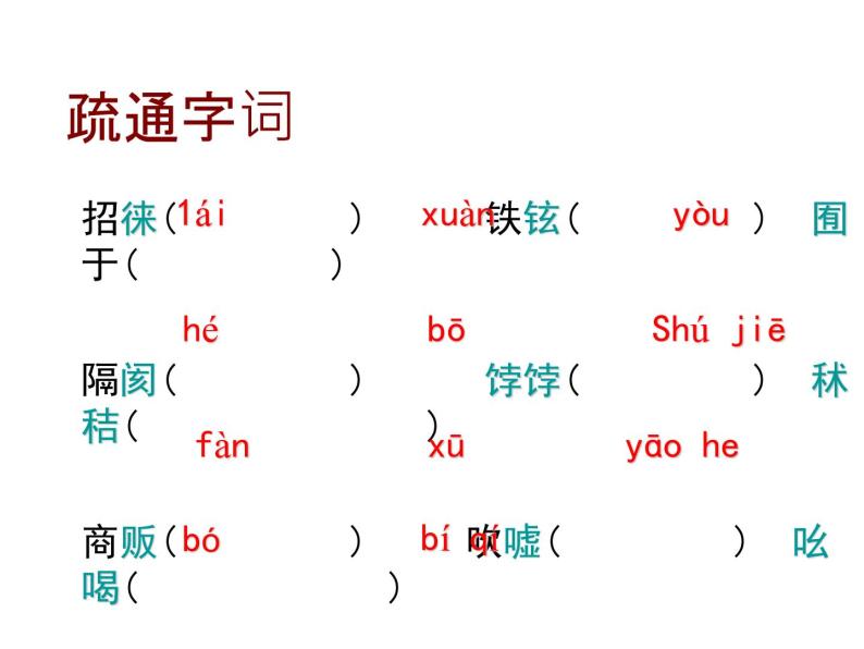 八年级上语文课件吆喝 (6)_鲁教版07