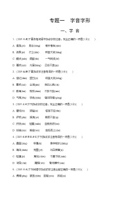 中考语文专题训练  专题一　字音字形练习题(含解析)