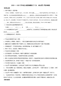 初中语文人教部编版七年级下册第二单元6 老山界精品巩固练习