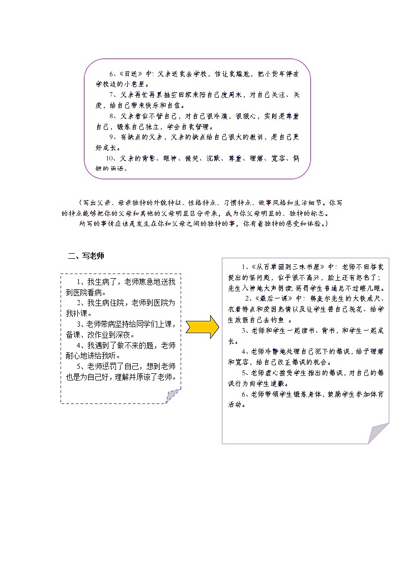 2021年中考语文热点专题记叙文写作之选材 教学案(知识点详解+训练)02