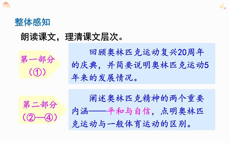 部编版八年级下册第四单元 16《庆祝奥林匹克运动复兴25周年》教研组优课课件07