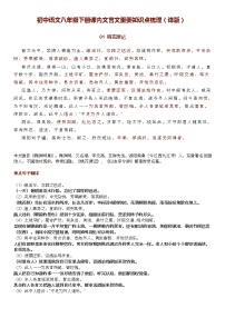 初中语文八年级下册课内文言文重要知识点梳理（详版）