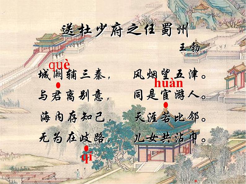 《送杜少府之任蜀州》课件03