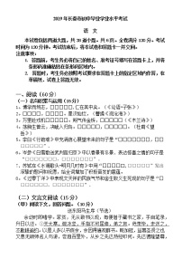 113—2019年吉林省長春市中考語文試題