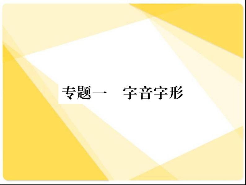 2021届新人教版八年级语文下册专题一:字音字形习题课件01