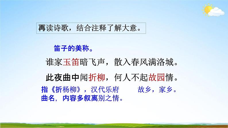 部编版人教版七年级语文下册古诗词《春夜洛城闻笛》教学课件精品PPT初一优秀课堂课件第8页