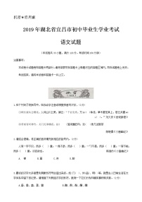 2019年湖北省宜昌市中考语文真题（含答案）