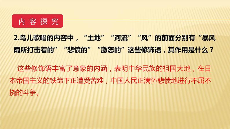 人教版语文九年级上册第一单元2《我爱这土地》课件PPT08