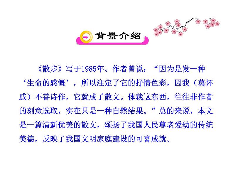 人教部编语文七年级上 散步9 课件07