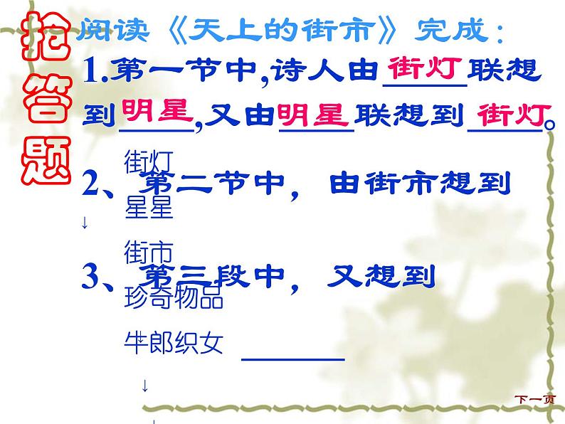 人教部编语文七年级上 诗两首 天上的街市 静夜5 课件第6页
