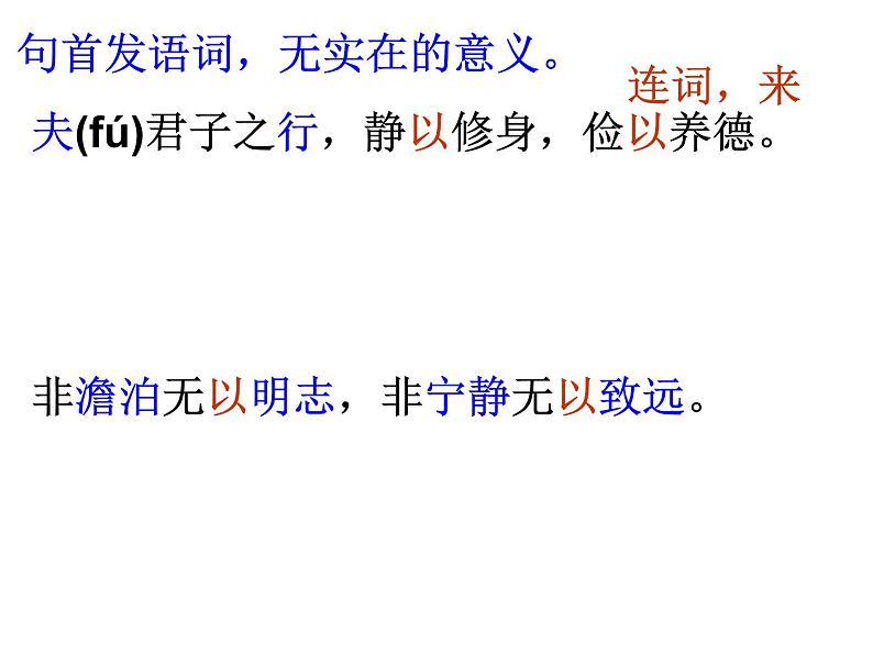 人教部编语文七年级上 诫子书5 课件05
